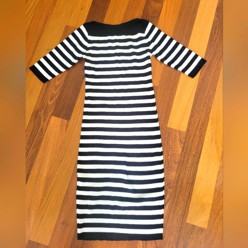 Frenchy knit stripe dress size small